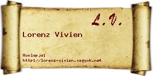 Lorenz Vivien névjegykártya